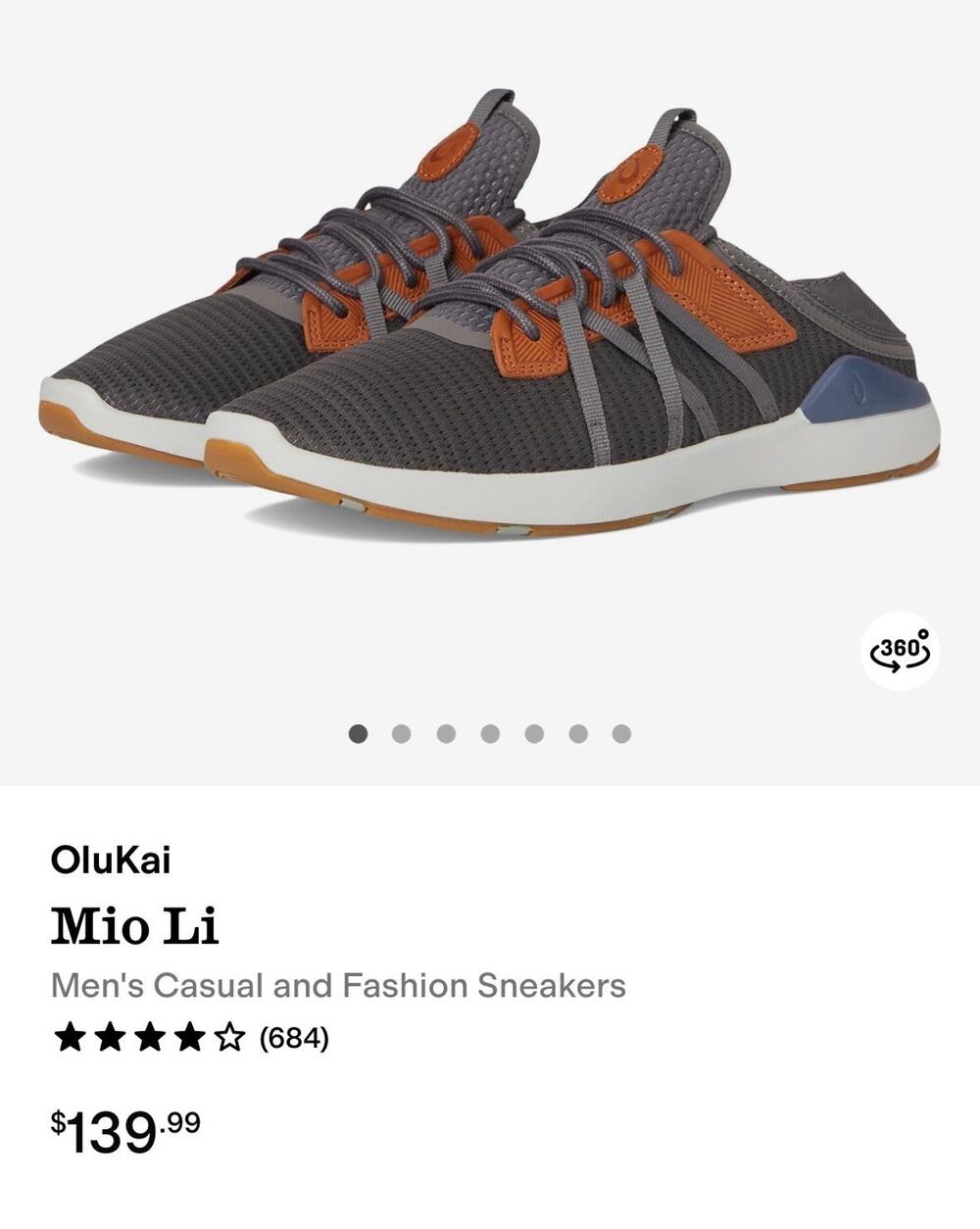 Men’s OluKai Mio Li casual sneakers size 10.5